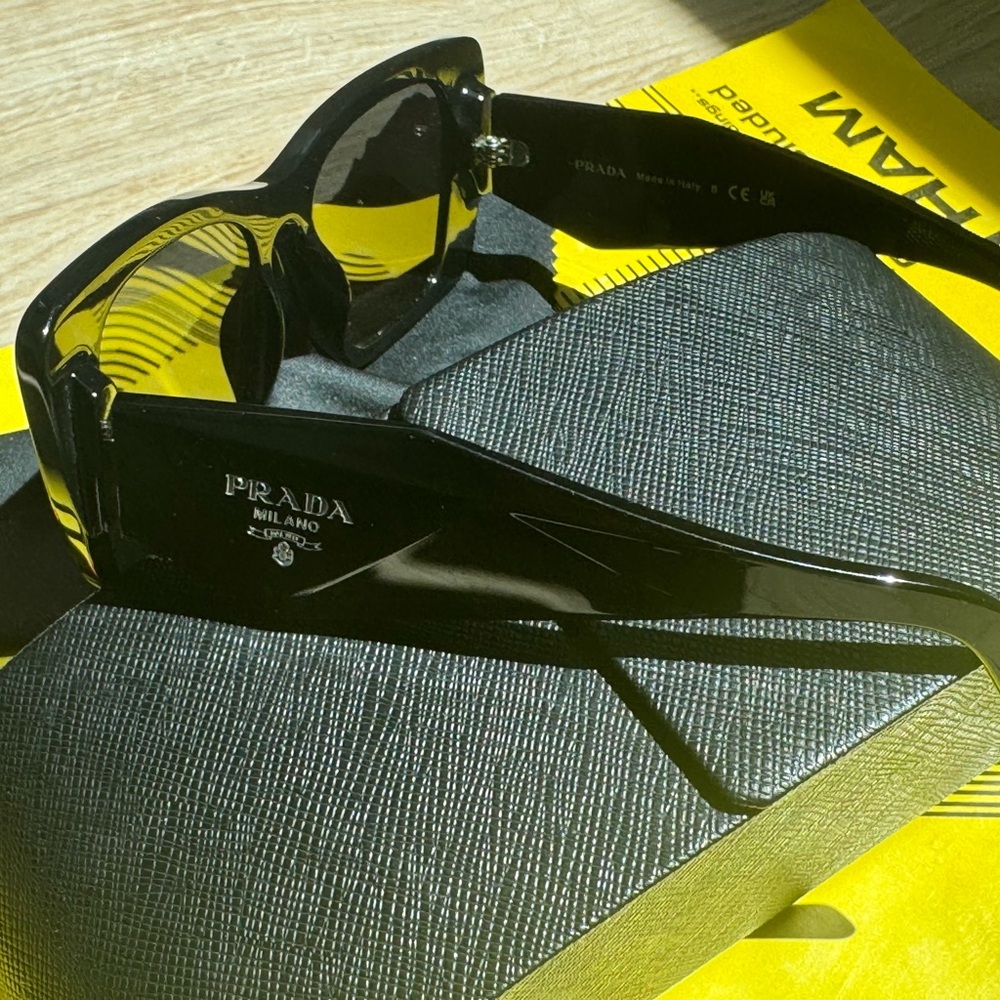 Prada Black and Yellow Sunglasses
